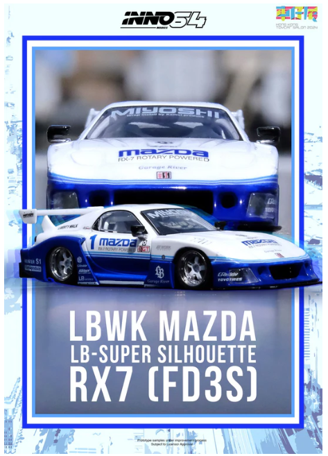 Inno64 LBWK RX7 FD3S LB-Super Silhouette Hong Kong Toy Salon 1/64 Opened Box