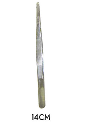 Professional Stainless Steel Tweezers Forceps 12.5/14/16/18/20/25/30cm Spa Salon