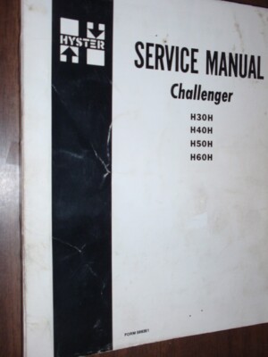 Manuals & Books - Hyster Challenger