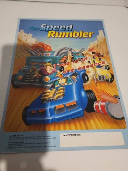 Flyer CAPCOM,THE SPEED RUMBLER  Arcade Video Game advertisement original see pic
