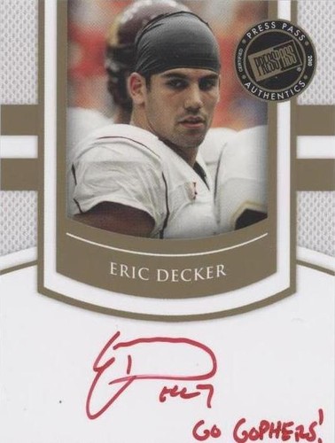 2010 Press Pass Portrait Edition Eric Decker #SS-ED