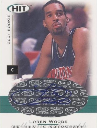 2001-02 SAGE Hit - Loren Woods #A6