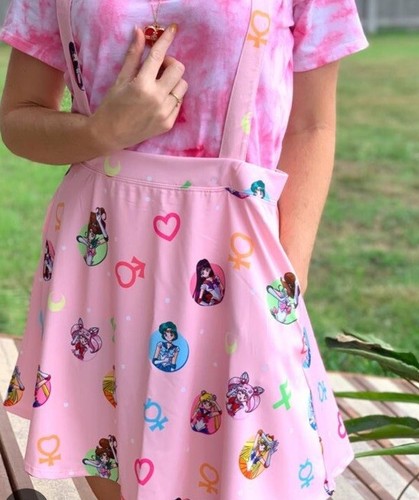 Sailor Moon size Small Pink Suspender Skirt Hot Topic