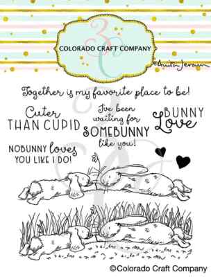 Colorado Craft Company Clear Stamps Anita Jeram ~ Bunny Love