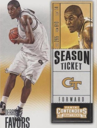 2016-17 Panini Contenders Draft Picks - Derrick Favors #27
