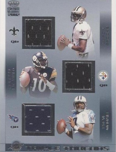 2002 Pacific Crown Royale Aaron Brooks Kordell Stewart Steve McNair #28