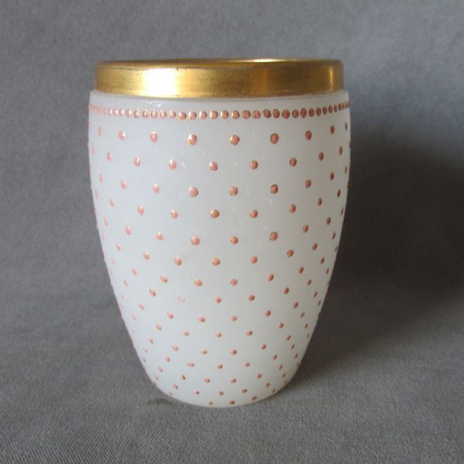 Antique Grand Tour French, German Opaline and Gilt Gold Cup