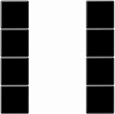 Jung KNX Tastensatz LS504TSASW - 4-fach, Einrasten, Kunststoff, IP20, Schwarz