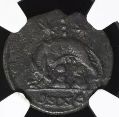 Constantinian Constantine I 330-340 AD, Roman Empire Roma She-Wolf Coin NGC FINE