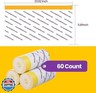 60 Count Litter Box Liners Bags,Compatible with Autoscooper 11 Open-Top Automatic Self-Cleaning Cat Litter Robot Box,3 Rolls Drawstring Trash Bags,23.62 x 11.81 Inches（3 Packs/60 Counts）