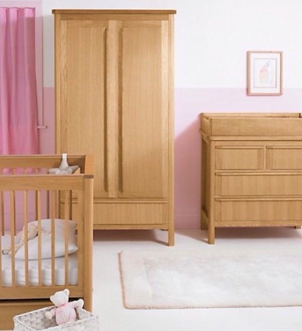 Nursery matching furniture M&S Chloe range cot bed, wardrobe and