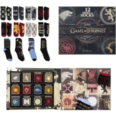 Game Of Thrones 12 Days Of Socks Christmas Advent Calendar Women Sz 4-10 GoT HBO