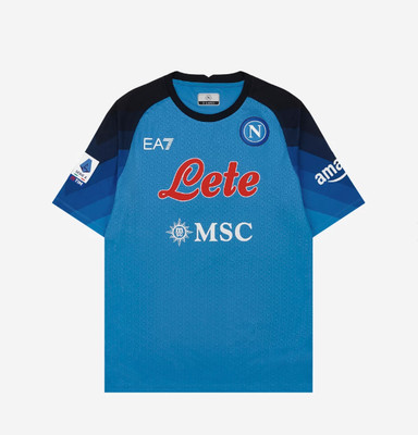 EA7 SSC Napoli 2022/23 Home Match Shirt Sky Blue Kim Min Jae