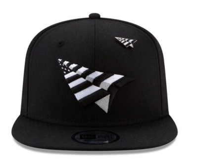 ROC NATION   !FIFTY CROWN BLACK HAT PAPER PLANES PIN GREEN UNDERVISOR JAY-Z 
