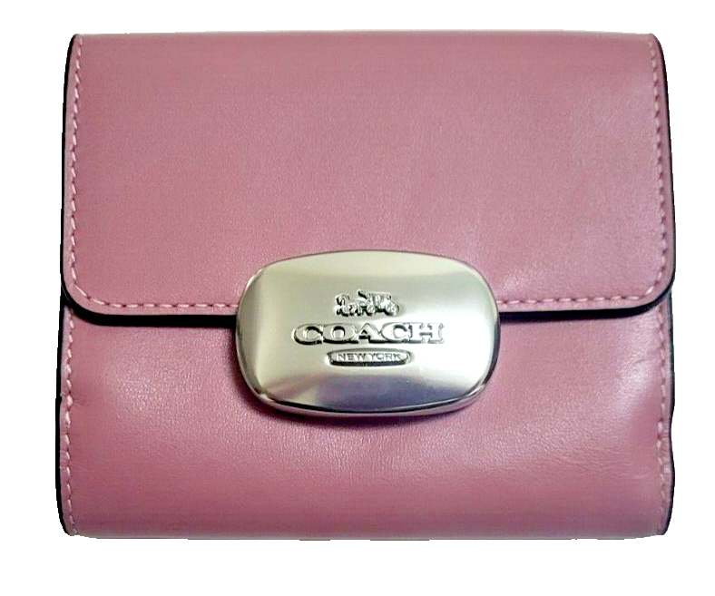 新作★Coach★Eliza Small Wallet CP255 CP254 NWT CP254 Coach Leather Eliza Small Wallet Trifold True Pink