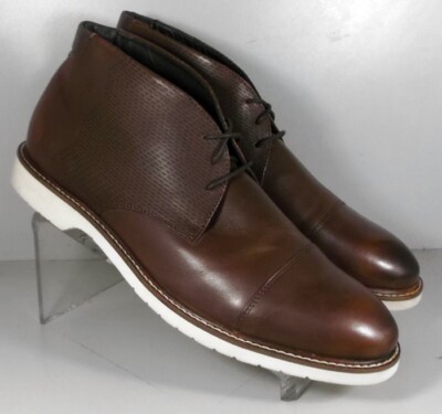 5910613 MSBT50 ATWELL CHUKKA MEN'S SHOES 10 M BROWN LEATHER BOOT JOHNSTON MURPHY