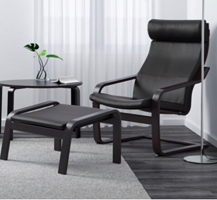 Ikea Black Poang Armchair And Footstool In Guildford Surrey