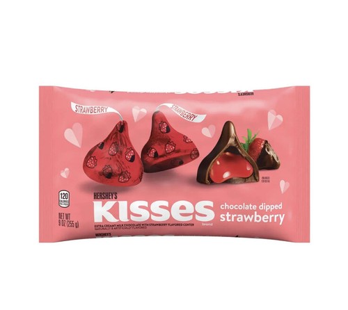 Hershey's Kisses Milk CHOCOLATE DIPPED STRAWBERRY Filled Cre