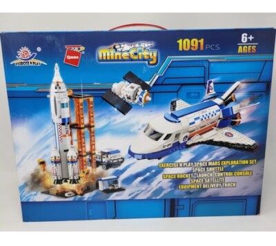 City Space Shuttle Space Rocket Toy Building Blocks Set 1091 Pieces