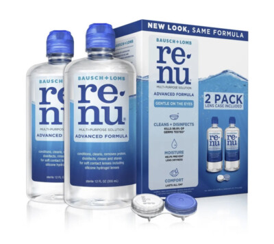 Bausch & Lomb renu Contact Lens Advanced Multipurpose Solution, 2 x 12 Fl. oz