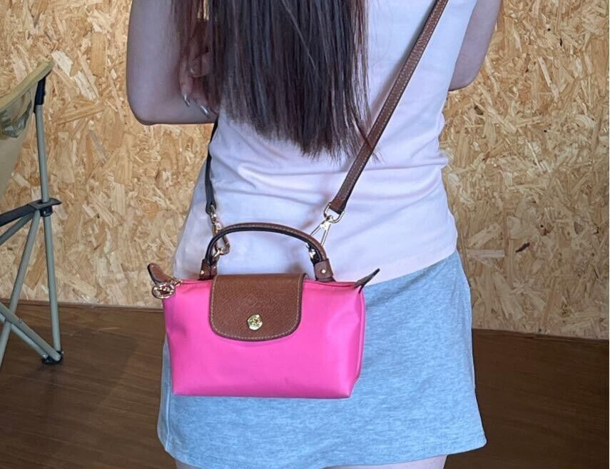 Longchamp Le Pliage Top Handle Shoulder Bag XS Size Pink