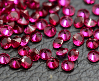 Natural ROUND PIGEON BLOOD RED RUBY AAAAA+ LOOSE GEMS 1 mm to 2 mm 100 Pieces h1