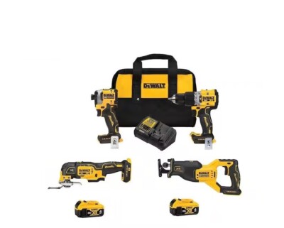 20-Volt Maximum Lithium-Ion Cordless 4-Tool Combo Kit (2) 4 Ah Batts DCK411Q2