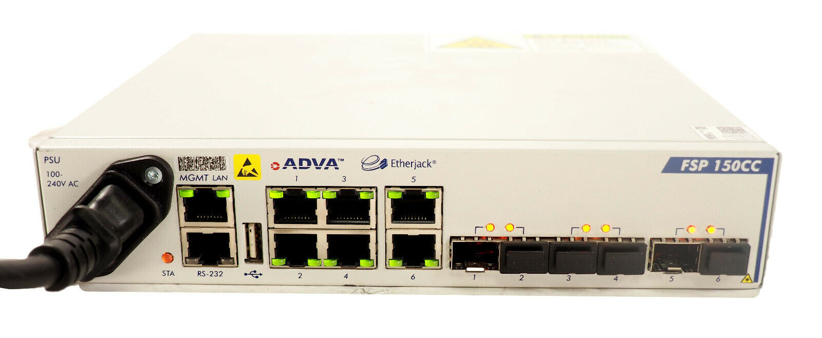 ADVA OPTICAL FSP150CC-GE114 ETHERJACK 100-240V AC 1078904620 ADVA OPTICAL FSP150CC-GE114 ETHERJACK 100-240V AC 1078904620