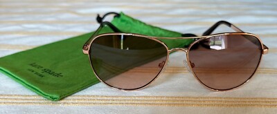 Kate Spade Emmaline Aviator Sunglasses ROSE GOLD - NEW Retail $129.00