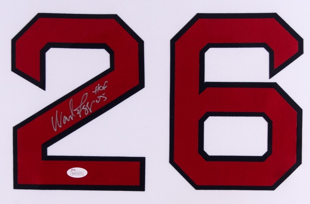 WADE BOGGS Signed 35x43 Custom Framed Jersey (JSA COA) 2046