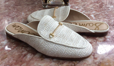 White woven mules sales