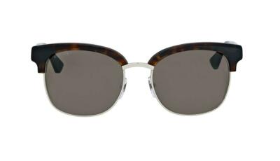 Pre-owned Gucci Gg0056s 004 Havana & Blue Sunglasses Gafas De Sol Oculos De Sol Gray Lens In Gray Gradient Lenses