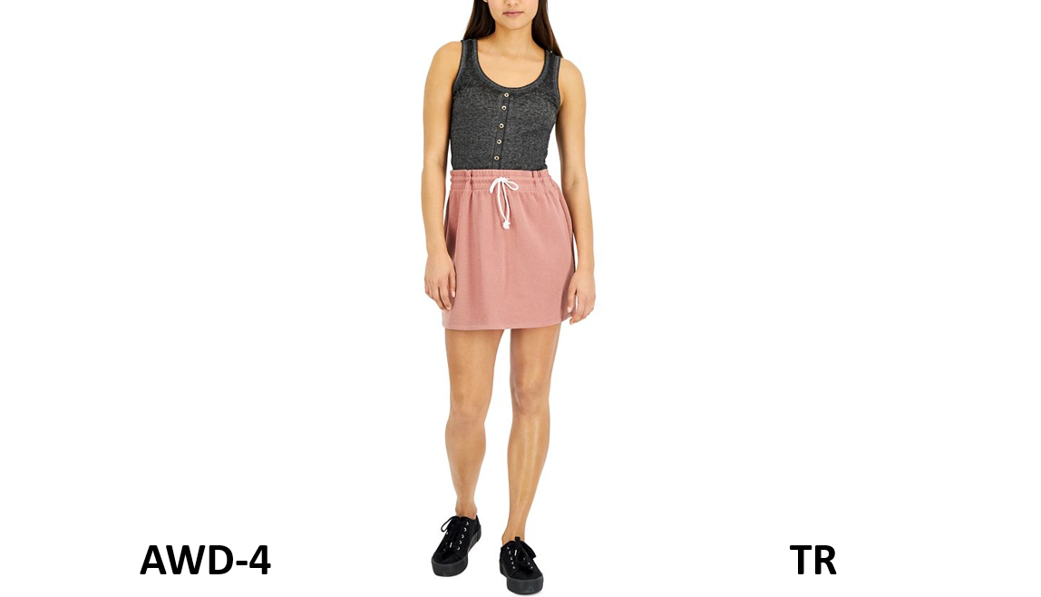 Grayson Threads Black Label Juniors Drawstring Waist Skirt, Brown, Size Medium