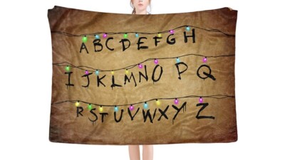  Stranger Things Ouija board Flannel Blanket 50 x 40 NEW in package