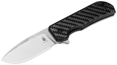 KIZER V3011C1 NICE GUY FLIPPER KNIFE CARBON FIBER HANDLE 154CM STAINLESS STEEL