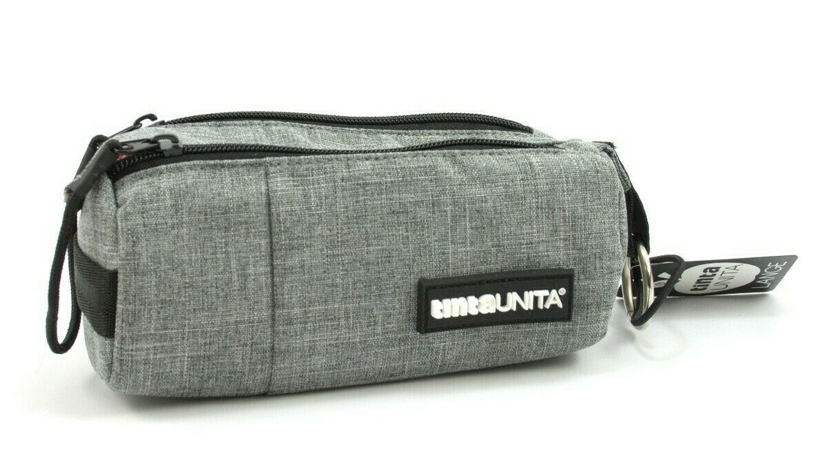 MELANGE astuccio beauty case UOMO grigio CERNIERA SCOMPARTI TINTA UNITA