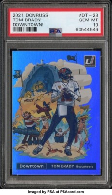 TOM BRADY 2021 PANINI DONRUSS DOWNTOWN! #DT-23 PSA 10 GEM MINT SSP