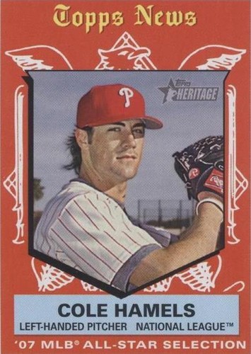 2008 Topps Heritage - Cole Hamels #499