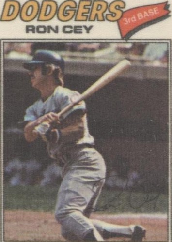1977 Topps Baseball Patches Cloth Stickers - Ron Cey #14