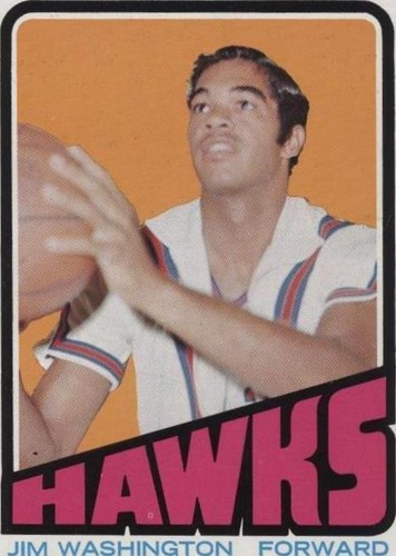 1972 Topps #22 Jim Washington signed auto crisp blue sharpie