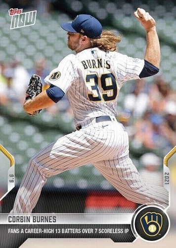 2021 Topps Now - Corbin Burnes #321