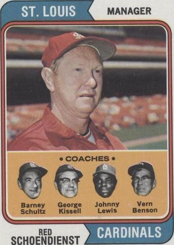 1974 Topps - Barney Schultz George Kissell Johnny Lewis #236