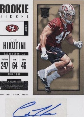 2017 Panini Contenders Cole Hikutini #233