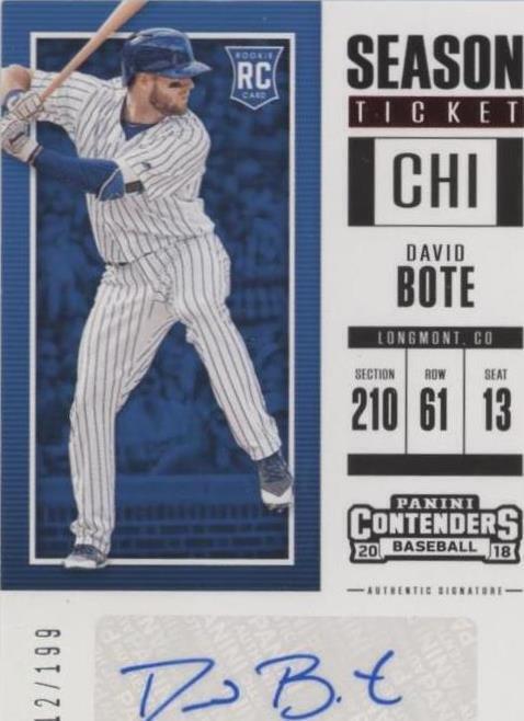 2018 Panini Chronicles - David Bote #30