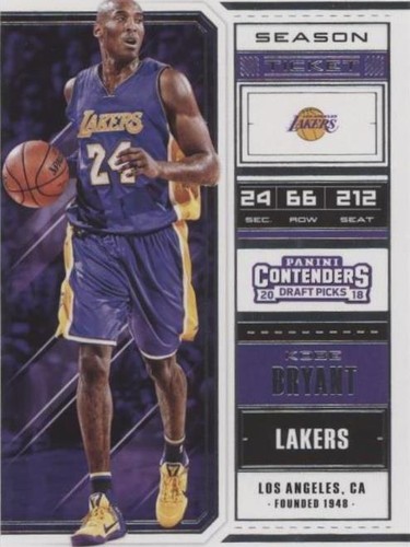 2018 Panini Contenders Draft Picks - Kobe Bryant #34