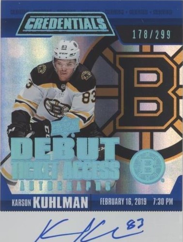 2019-20 Upper Deck Credentials - Karson Kuhlman #RTAA-KA