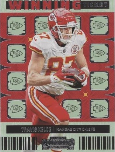 2022 Panini Contenders Travis Kelce #WT-TKE