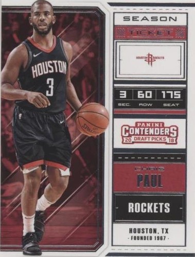 2018 Panini Contenders Draft Picks - Chris Paul #9