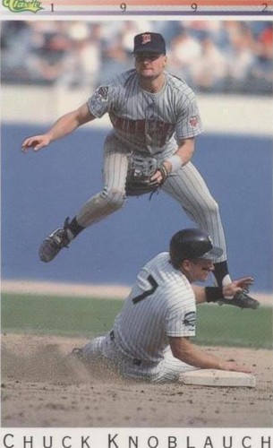 1992 Classic Update White Travel Edition - Chuck Knoblauch #T50