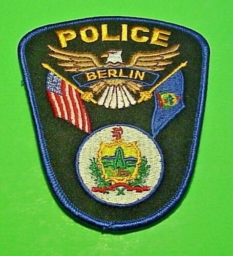 BERLIN  VERMONT  VT  4 3/4"  POLICE PATCH  FREE SHIPPING!!!